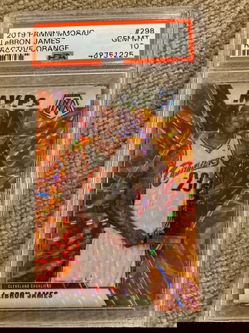 2019 panini mosaic lebron James reactive orange mvp psa 10 