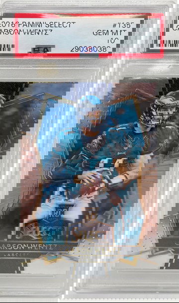 2016 Panini Select Carson Wentz Premier Level #135 Rookie RC PSA 10