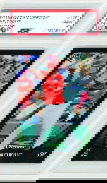 2011 Bowman Chrome #175 Mike Trout Refractor Rookie! PSA 9 MINT!