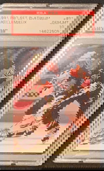 1991 Pro Set Platinum #91 Mario Lemieux PSA 10 Gem-Mint POP 2!!!