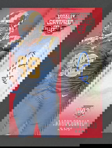 2014 Panini Totally Certified Aaron Donald Mirror Red Auto