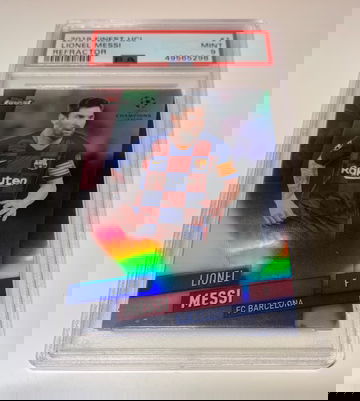2019 Finest UCL Lionel Messi Refractor PSA 9 POP 7!