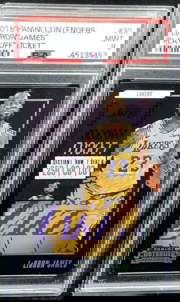 2018 LeBron James Panini Contenders Playoff Ticket 053/199 #30 PSA 9 POP 9