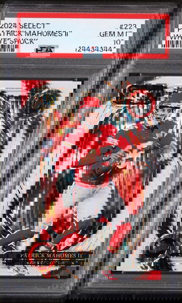 2024 Panini Select White Shock Patrick Mahomes II #223 PSA 10