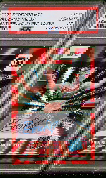 Erin Blanchfield 2023 Panini Donruss UFC Signature Holo Red Laser #217 PSA 10