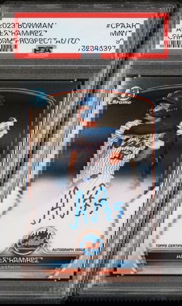 2023 Bowman Chrome Alex Ramirez Prospect Auto Autograph #CPA-AR PSA 9