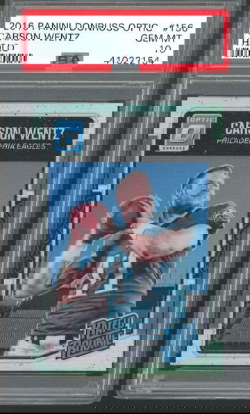 Carson Wentz Rookie RC 2016 Optic Holo PSA 10