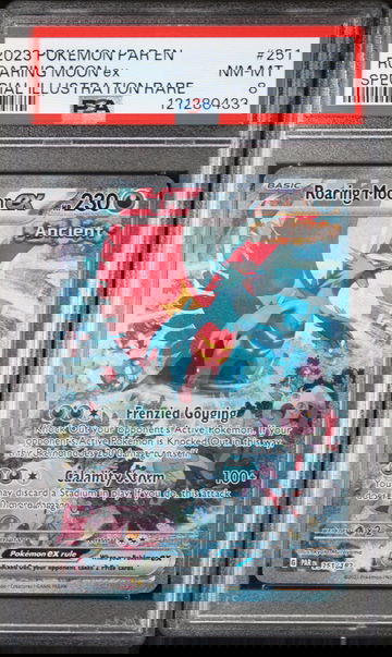 2023 Pokemon #251/182 Roaring Moon ex Special Illustration Rare PSA 8
