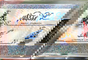 STEPHEN CURRY & MAGIC JOHNSON 2023 Leaf Superlative AUTO SSP 3/4