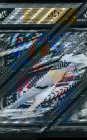 2016 Bowman’s Best Jose Berrios Atomic Refractor BGS 9.5 True Gem