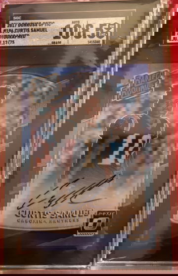 2017 Donruss Optic Curtis Samuel #196 Autographed Blue 12/75