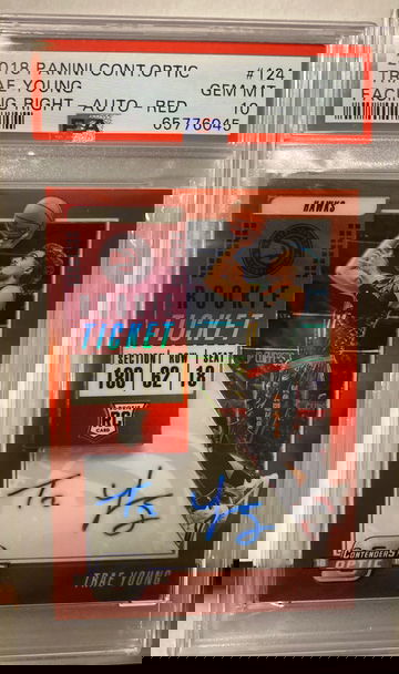 2018 Panini Contenders Optic Trae Young Red Refractor PSA 10 Gem Mint 140/149