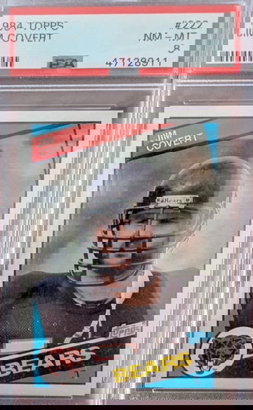 1984 Topps Jim Covert HoF RC PSA 8