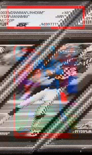 2003 Bowman Chrome Peyton Manning #38 COLTS SP REFRACTOR /500 PSA 9 🔥