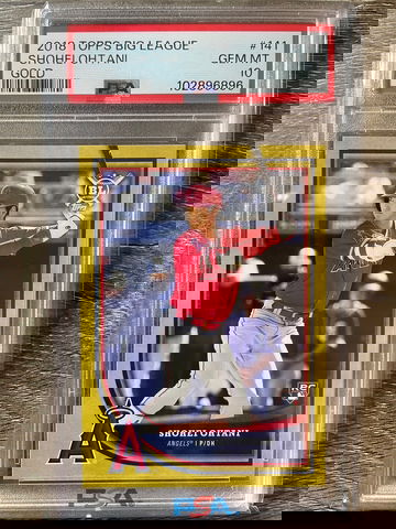 2018 Topps Big League Shohei Ohtani Gold RC PSA 10 Rookie Card