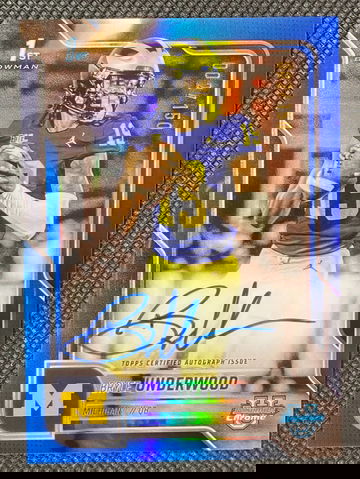 2025 Bowman Chrome U University - Bryce Underwood 1st Blue Refractor Auto /150