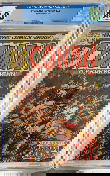 Conan the Barbarian #24 (1973) CGC 8.0 -- White pgs; 1st Red Sonja; Last BWS