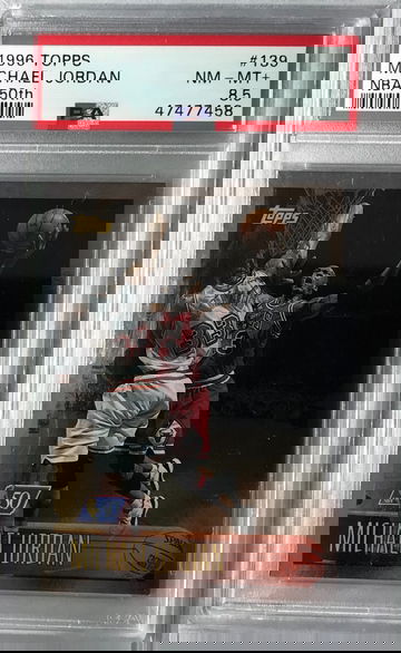 Michael Jordan 1996 Topps NBA 50th (foil) #139 - PSA 8.5