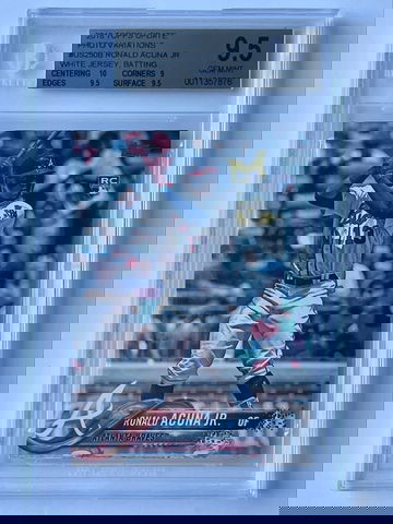Ronald Acuna Jr 2018 Topps Update SSP White Jersey BGS 9.5 