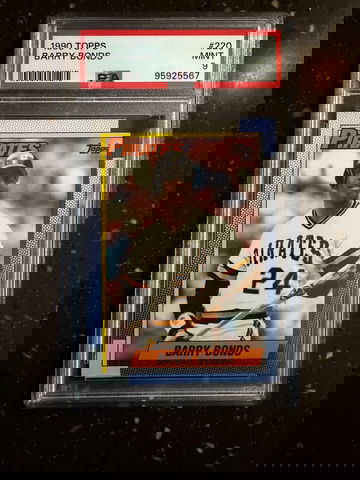 Barry Bonds 1990 Topps #220 PSA 9 Mint (Cert #95925567)