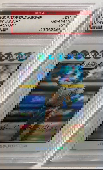 2008 Topps Chrome Dan Uggla Refractor PSA 10