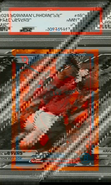 2024 Bowman Chrome SE Orange Rafael Devers #58 /25 PSA 9