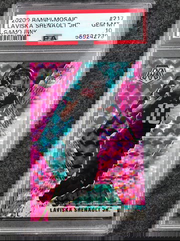 2020 Panini Mosaic Camo Pink Laviska Shenault Jr. Rookie RC PSA 10 #217