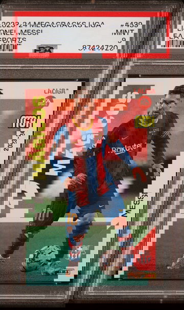 2023-24 PANINI MEGACRACKS LALIGA EA SPORTS MAGICOS LIONEL MESSI #439 PSA 9