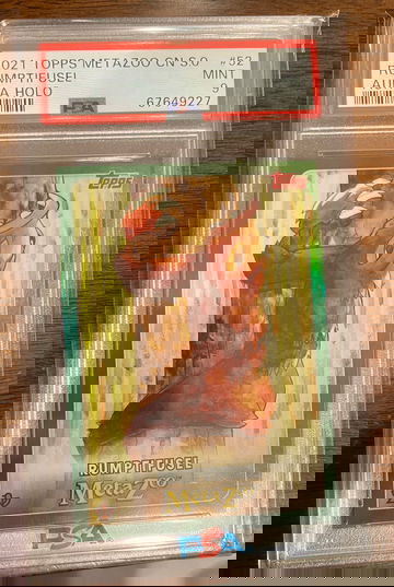 2021 Topps Metazoo AURA HOLO Rumptifusel #52 PSA 9