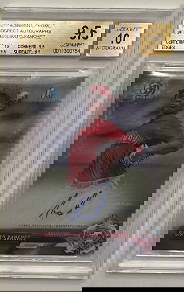 2017 BGS 1st Bowman AUTO Sixto Sanchez BGS 10 9.5