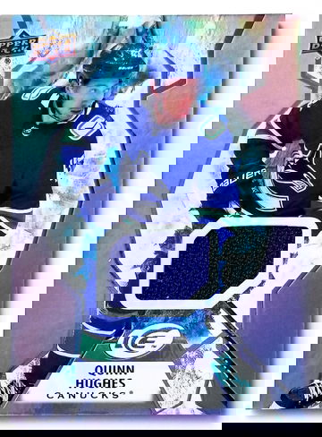 2021-22 UD Ice Quinn Hughes Game-Used Memorabilia