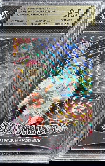 2023 SPECTRA CHROMATIC INTERSTELLAR PRIZM PATRICK MAHOMES /50 BGS 9.5 GEM MINT 