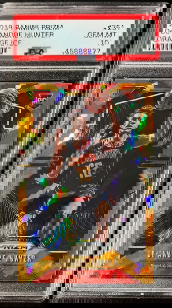 2019 Prizm Orange Ice Deandre Hunter Rookie PSA 10
