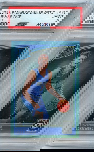 LUKA DONCIC 2018 Panini Donruss Optic Holo #177 Silver Refractor Rookie PSA 9 