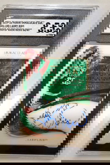 2019-20 Immaculate Collection #/49 Larry Bird - SGC 8.5 NM-MT+ AUTO Marks of Greatness