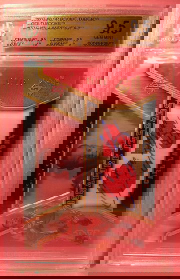 2007-08 SP ROOKIE THREADS GOLD ROOKIES #72 CARL LANDRY AUTO 39/50 BGS 9.5 GEM MINT