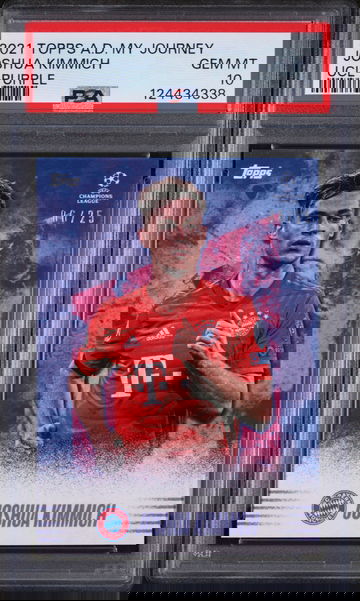 2021 Topps Alphonso Davies My Journey UEFA Champions League Purple Joshua Kimmich /25 PSA 10