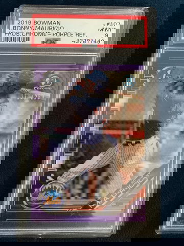 2019 Bowman Chrome Purple Ronny Mauricio 1st PSA 9 Refractor /250