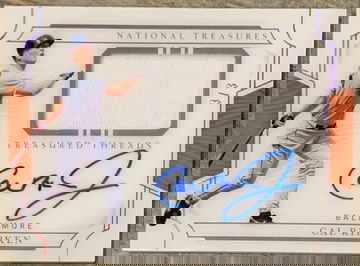 2019 Panini National Treasures Threads Cal Ripken Jr AUTO 3/3