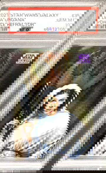 2021 Chrome Star Wars Galaxy Leia Organa Purple Refractor #/25 *PSA 10* Pop 1