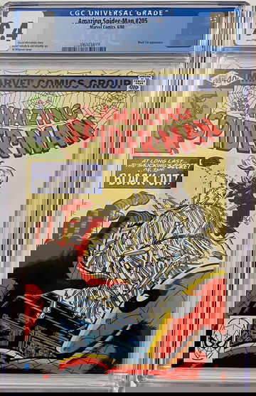 AMAZING SPIDER - MAN # 205 MARVEL COMICS 1980 CGC 9.8 WHITE PAGES 