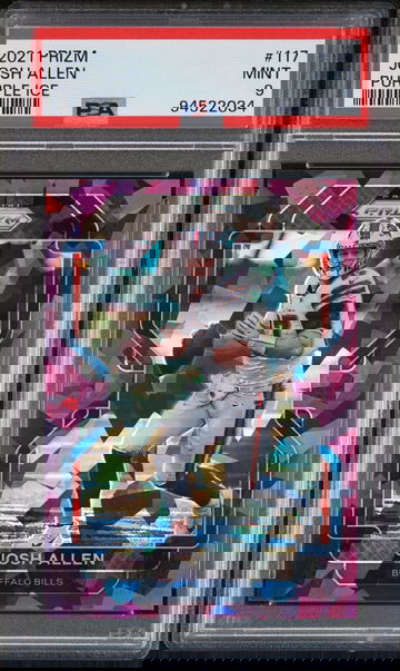 2021 Prizm Josh Allen Purple Ice /225 PSA 9