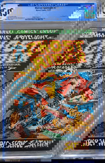 Marvel Spotlight #7 (1972) CGC 8.0 -- White pages; 3rd Ghost Rider appearance