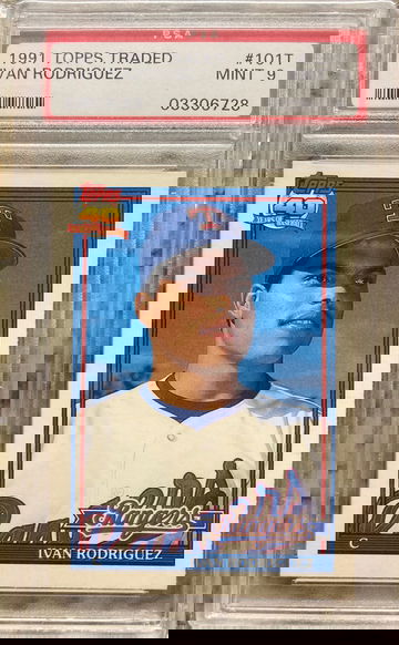 Ivan Pudge Rodriguez Topps Traded PSA 9