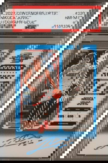 2022 NIKOLA JOVIC PANINI CONTENDERS OPTIC AUTOGRAPH-BLUE 