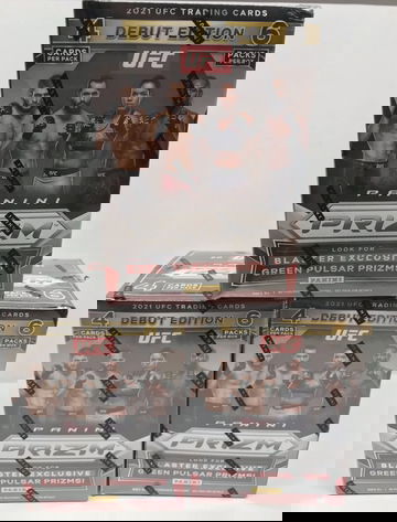 2021 UFC Panini Prizm Debut Edition Blaster Box lot of 3 Boxes