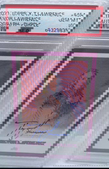 2021 Topps X Trevor Lawrence Auto Purple #45A PSA 10