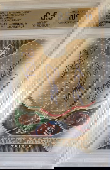 Michael Jordan Lebron James Kevin Garnett 2009-10 SP Game Used TRIPLE AUTO AUTOGRAPH 25/25! BGS 8.5/10 