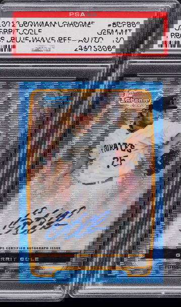 GERRIT COLE AUTO ROOKIE 2012 BOWMAN CHROME SP / 50 