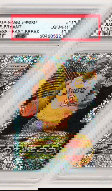 2019 KOBE BRYANT PRIZM FEARLESS FAST BREAK PSA 10